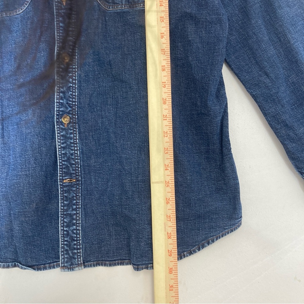 Carthartt Shirt Men's XL Relaxed Fit Blue Denim Cottagecore Workwear Western - Picture 9 of 16